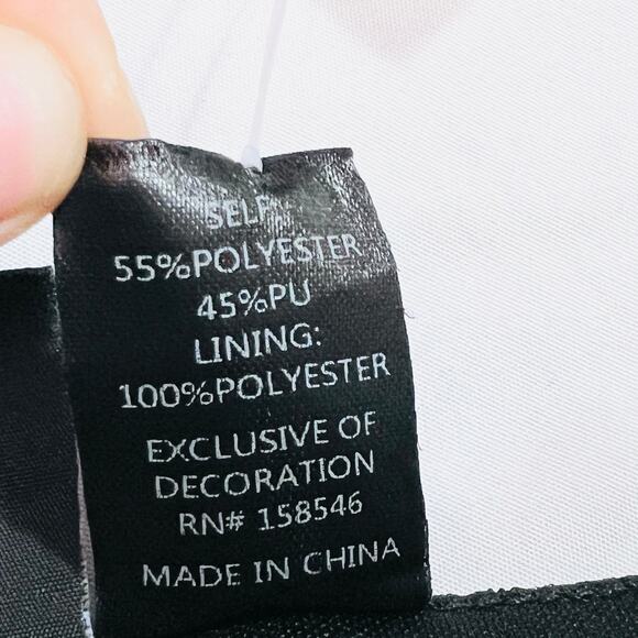 Windsor Halter Corset Top Small Black Leather Strapless Metal Studded All Over - Picture 9 of 9